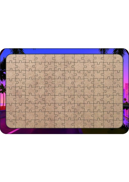 Yarış Arabası 108 Parça Ahşap Çocuk Puzzle Yapboz Model 2