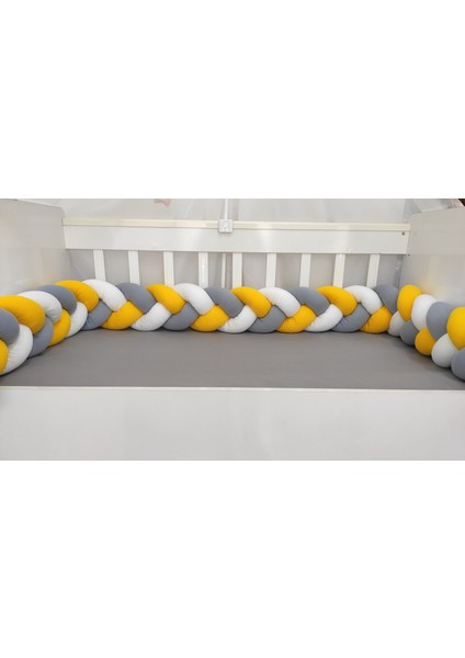 360 cm 3'lü Örgü Koruma /60X120 Anne Yanı Park Beşik - Yatak Koruyucu