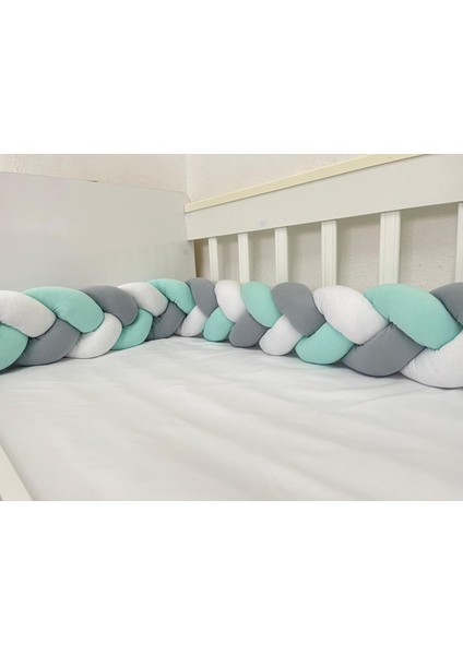 400 cm 3'lü Örgü Koruma /70X130 Anne Yanı Park Beşik - Yatak Koruyucu