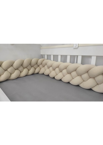 420 cm 4'lü Örgü Koruma /80X130 Anne Yanı Park Beşik - Yatak Koruyucu