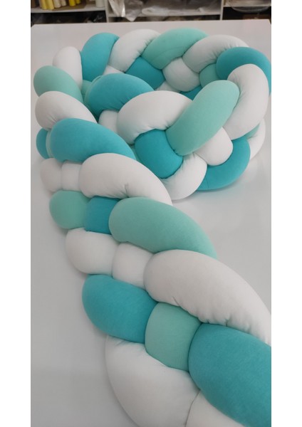 380 cm 4'lü Örgü Koruma /70X120 Anne Yanı Park Beşik - Yatak Koruyucu