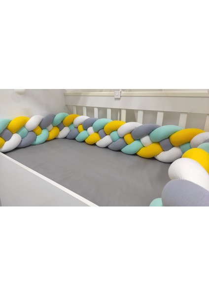 500 cm 4'lü Örgü Koruma /90X190 Montessori Yatak Koruyucu