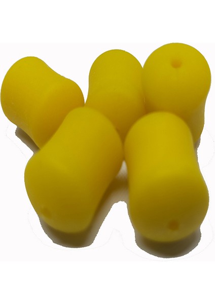 16 mm Yüzen Silikon Sarı Dumbell Tipi Yapay Yem (12 Adet)