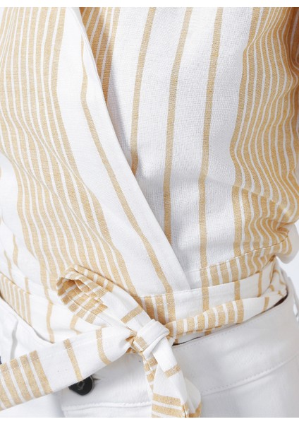 CM-Melo Gömlek Yaka Basic Çizgili Turuncu Kadın Bluz fiyatları