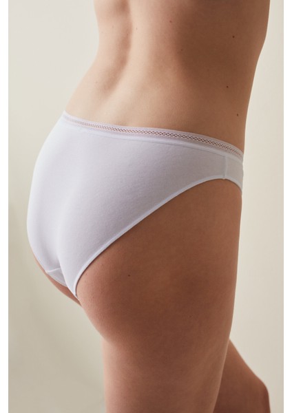 Easy Pamuklu Trim Beyaz Slip Külot
