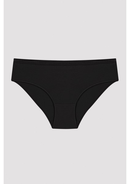 Easy Pamuklu Trim Siyah Hipster Külot