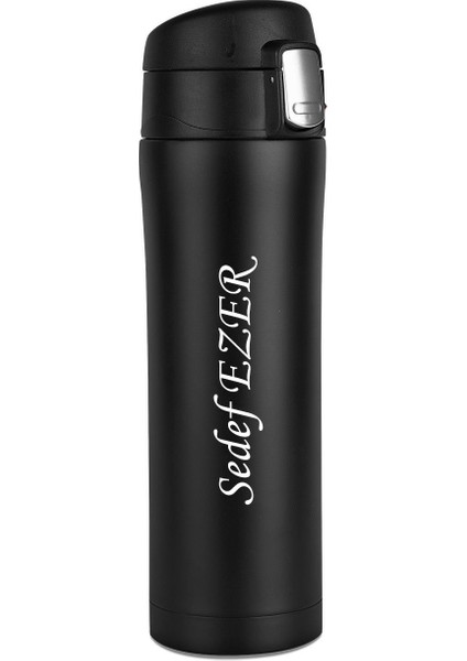 Kişiye Özel Isim Yazılabilir Hediyelik Isimli 400 ml Paslanmaz Çelik Termos Bardak Mug Kahve Çay Ki