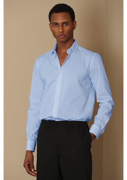 Austın Erkek Klasik Gömlek Slim Fit Siyah