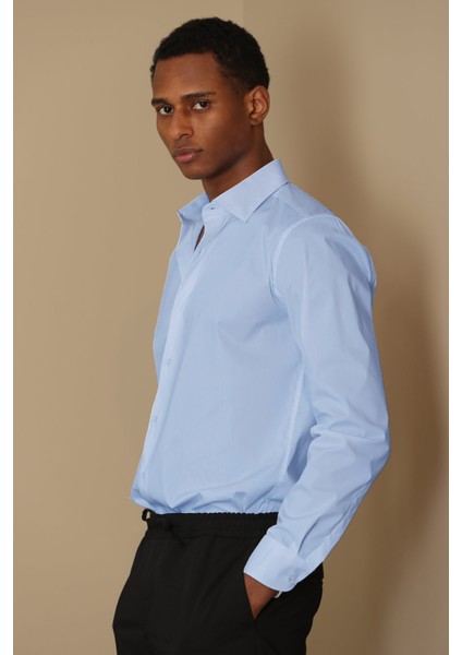 Austın Erkek Klasik Gömlek Slim Fit Siyah