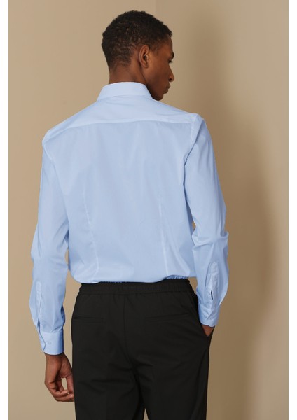 Austın Erkek Klasik Gömlek Slim Fit Siyah