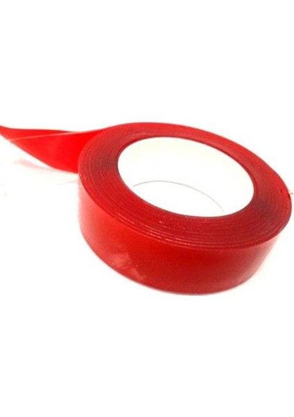 Çift Taraflı Akrilik Silikonize Bant 18 mm x 2 Metre Kırmızı Vhb- modelleri