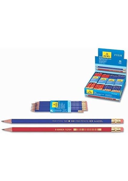 Fish Pencil Kurşun Kalem Silgili 144 Adet