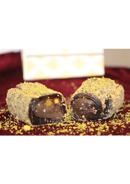 Antep Fıstığı Kaplı Çikolata Dolgulu Extra Browni Sarma Lokum 750 gr