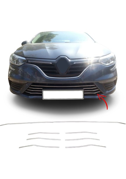 Renault Megane 4 Ön Tampon Çıtası Set 2016-2020 7 Parça