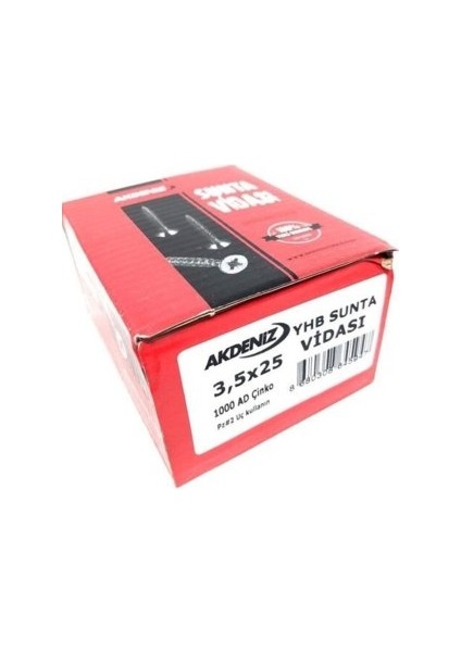 Sunta Vidası 3,5 x 25-SUNTA Vidası-2,5 cm VİDA-100 Adet