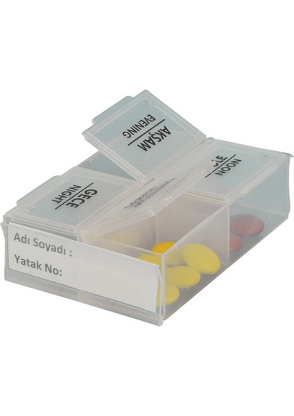 4 Öğün Günlük Hap Ilaç Saklama Taşıma Kutusu Ilaç Hatırlatıcı- modelleri