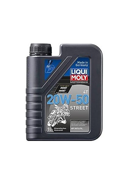 20W50 Basic Street 20W50 4t Mineral Cadde Motosiklet Yağı 1 Litre