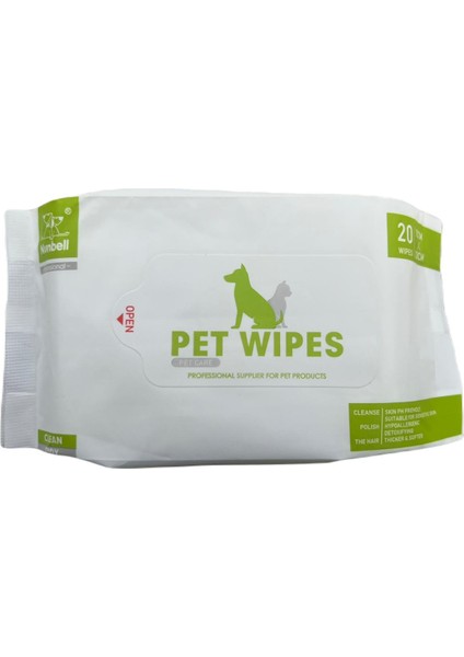 Kedi Köpek Islak Temizlik Mendili 20 Li