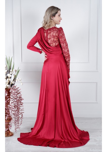 Abiye 1070 Bordo modelleri