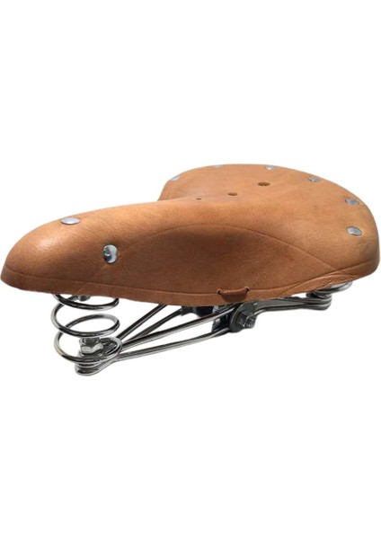 Deri Bisiklet Bisiklet Klasik Inek Derisi Bisiklet Sele Koltuk Yaylar ile Comfort Brown Halatla (Yurt Dışından)
