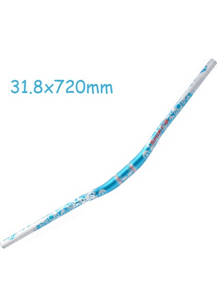 Dağ Bisikleti Bisiklet Gidon Yokuş Aşağı Bisiklet Yükseltici Bar 31.8mm 720MM / 780MM Mavi 720MM (Yurt Dışından)