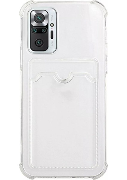 Xiaomi Redmi Note 10 Pro Transparent Kartlıklı Antişok Kılıf Şeffaf