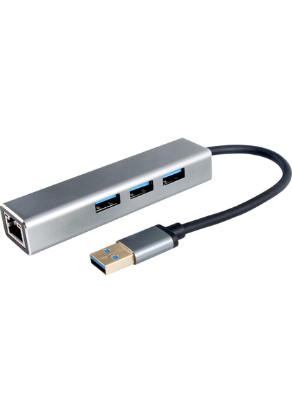 DH312A USB 3.0 To USB3.0-3 + RJ45 Çoklayıcı