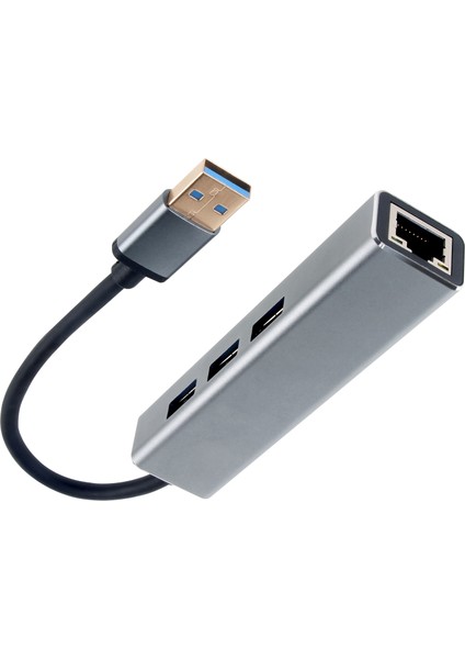 DH312A USB 3.0 To USB3.0-3 + RJ45 Çoklayıcı