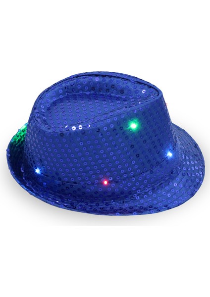 Moda LED Parlayan Flaş Floresan Caz Kovboy Şapkası Şapka (Yurt Dışından)