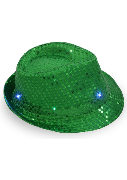 Moda LED Parlayan Flaş Floresan Caz Kovboy Şapkası Şapka (Yurt Dışından)