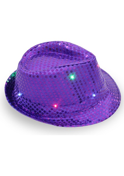 Moda LED Parlayan Flaş Floresan Caz Kovboy Şapkası Şapka (Yurt Dışından)