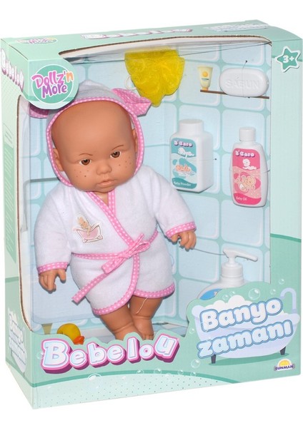 030031 Sunman, Bebelou Banyo Zamanı Bebek Seti, 35 cm / +3 Yaş