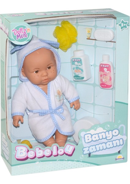 030031 Sunman, Bebelou Banyo Zamanı Bebek Seti, 35 cm / +3 Yaş