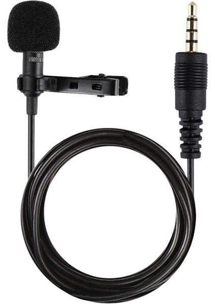 3.5mm Yaka Klipsli Omnidirectional Kondenser Mikrofon Kayıt Için Siyah (Yurt Dışından) fiyatları