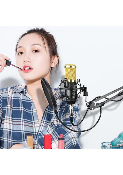 Kondenser Mikrofon Seti Cardioid Mic Streaming Studio Studio Kayıt Için Set Ses Ses Kartlı (Yurt Dışından) fırsatları