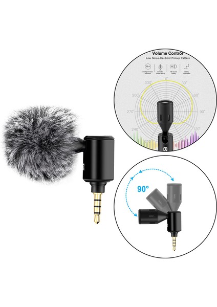 Condenser Mikrofon Telefon Mikrofonu Vlogging Aksesuarları Için 3.5mm (Yurt Dışından) modelleri