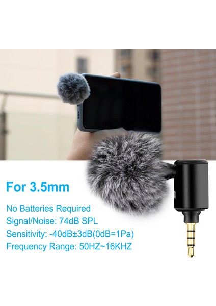 Condenser Mikrofon Telefon Mikrofonu Vlogging Aksesuarları Için 3.5mm (Yurt Dışından) fırsatları