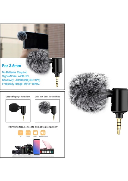 Condenser Mikrofon Telefon Mikrofonu Vlogging Aksesuarları Için 3.5mm (Yurt Dışından) indirimleri