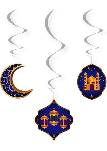 Mavi Hoş Geldin Ramazan Banner + Peri LED - Bayram Banner - Kaligrafi Hoş Geldin Ramazan