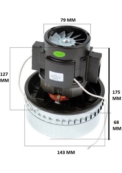Rotowash Uyumlu 3 Motorlu 503-R Islak Kuru Elektrikli Süpürge Motoru 1400 W fiyatları