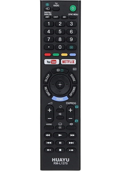 Sony Uyumlu 3D LED Tv Kumanda Netflıx Youtube Tuşlu RM-L1370