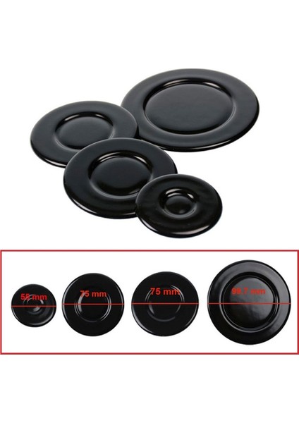 Universal Set Üstü Ocak Ankastre Kapak Takımı 4 Göz Büyük Set (4 Parça)