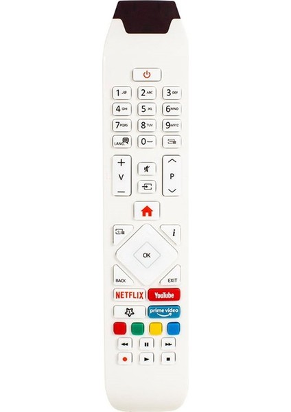 Vestel Uyumlu RCA343140P Youtube-Netflix-Prime Video Tuşlu Lcd-Led Tv Kumanda Beyaz