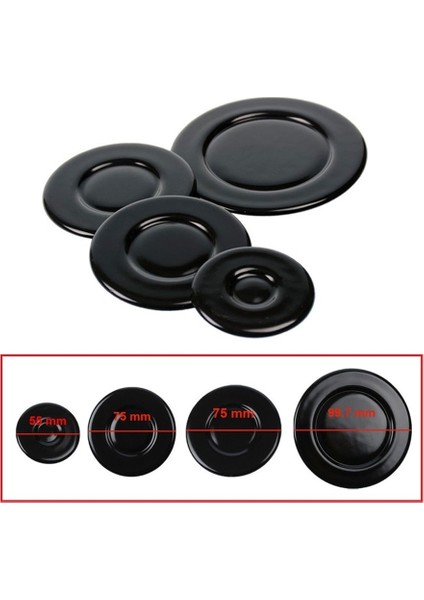Cvs - Dominox - Icf Uyumlu Set Üstü Ocak Ankastre Bek ve Kapak Takımı 4 Göz Tam Set (8 Parça)
