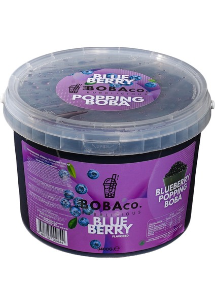 Bubble Tea Boba - Yaban Mersini / Blueberry 3,4 kg