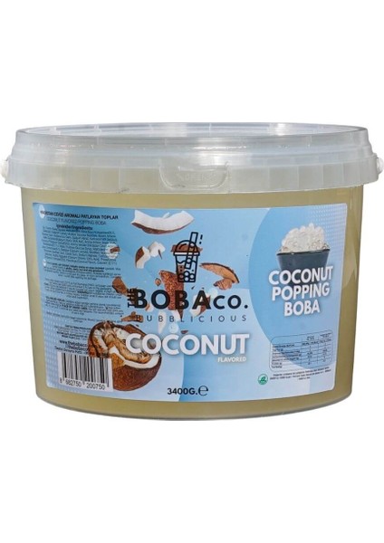 Bubble Tea Boba – Hindistan Cevizi / Coconut 3,4 kg