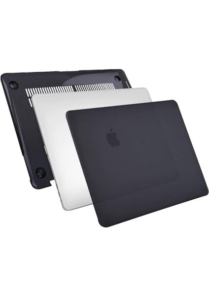 MacBook Pro 14 14.2 Inch M1 Pro 2021 A2442 Shell Rubber Kapak Kılıf - Siyah