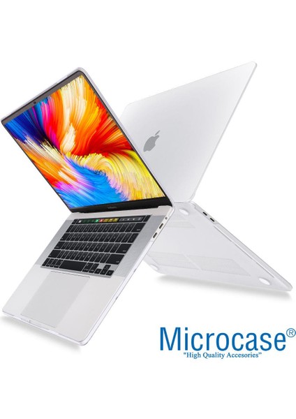 MacBook Pro 14 14.2 Inch M1 Pro 2021 A2442 Shell Rubber Kapak Kılıf - Şeffaf