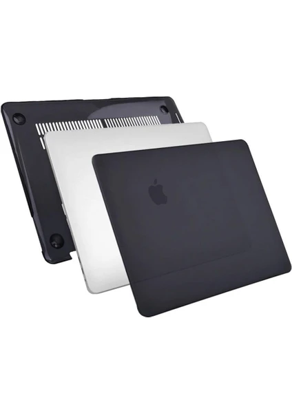 MacBook Pro 16 16.2 Inch M1 Max 2021 A2485 Shell Rubber Kapak Kılıf - Siyah