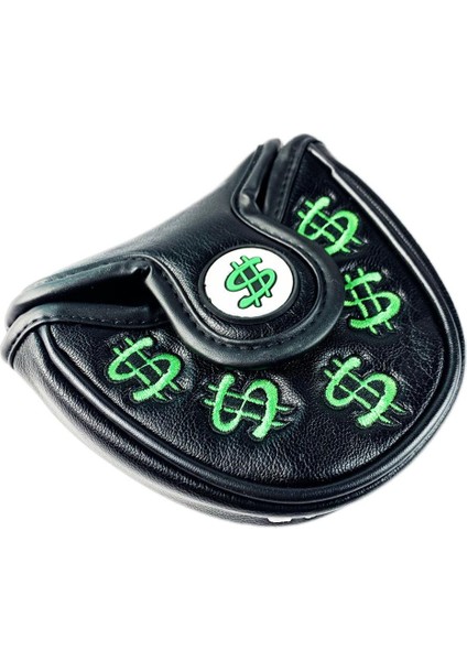 Golf Putter Kapak Kafası Kapakları Pu Deri Mallet Atıcı Headcover Dolar Desenler Siyah Yeşil (Yurt Dışından) fiyatları